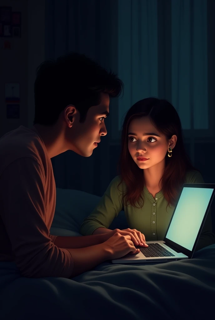 Rajesh seeing some of Sujata 's night blogging.