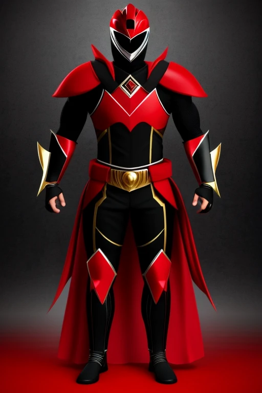 full body power ranger style superheroes, mascarado, fire emblem, futurist, uses black and red color