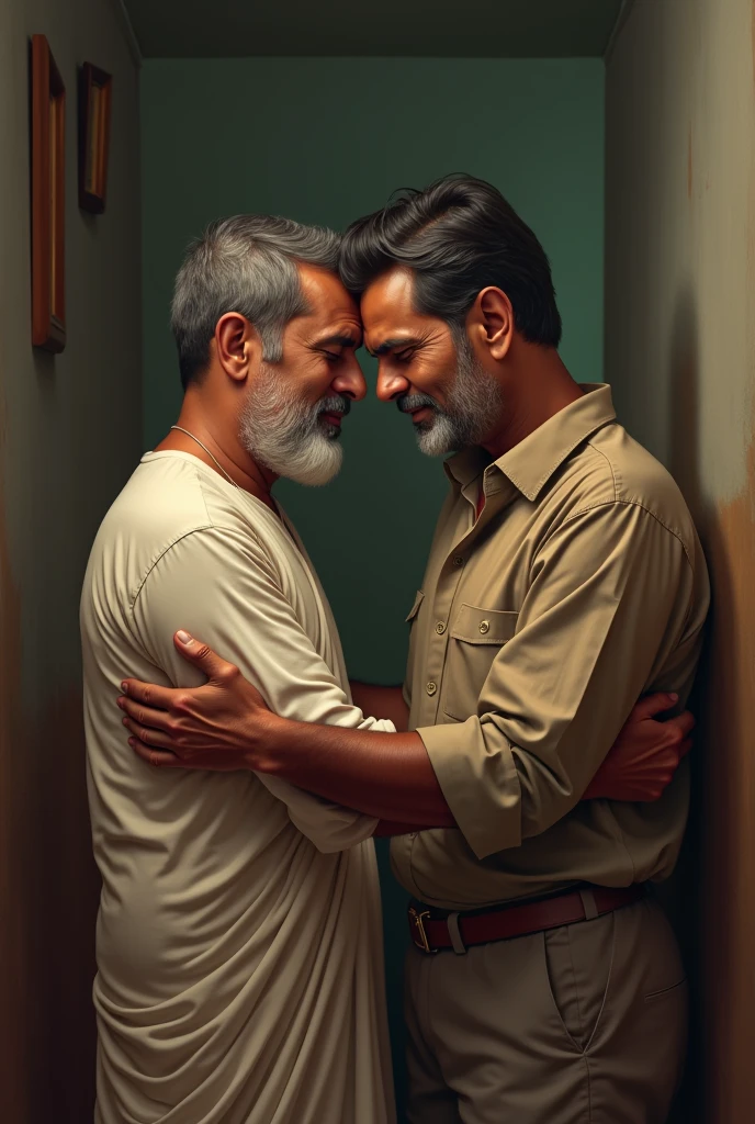 Indian man helping the friend in the crisis