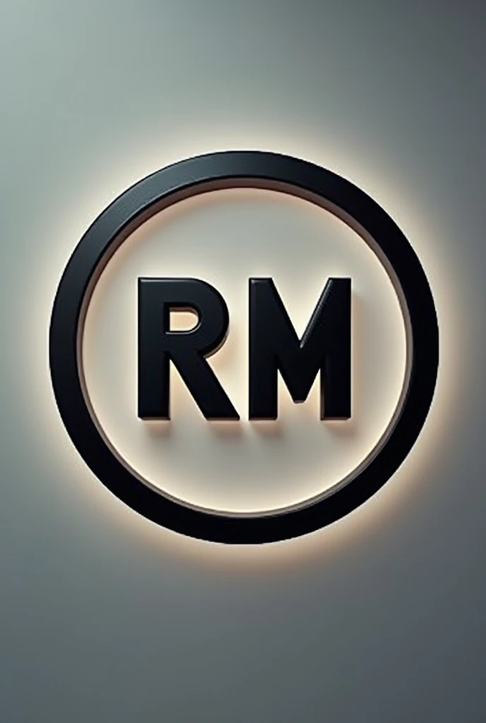 Make a photo of the initial rm and have it in a circle with a sharp font in caps