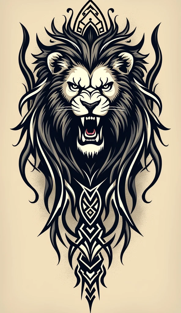 Lion　Tribal　Tattoo