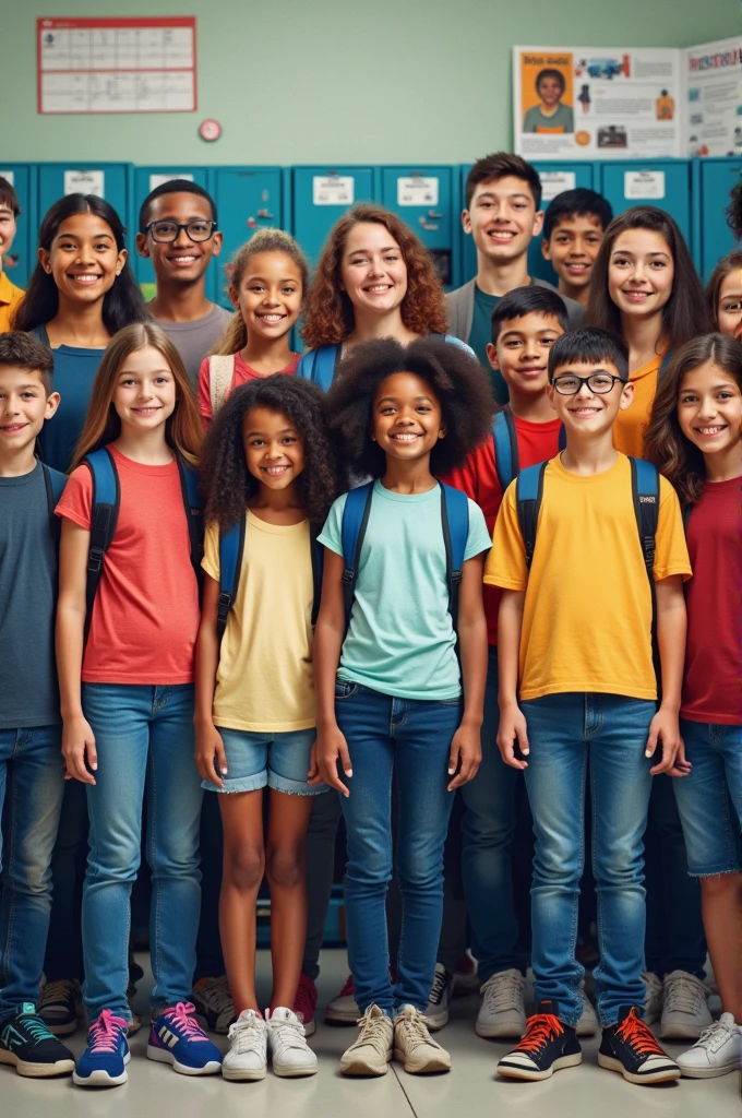 Can you give me a simple example of a poster on the prevention of school violence? 