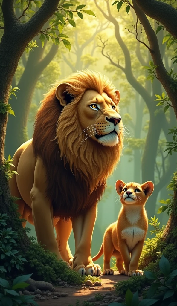 A Fábula do Leão e da greedy
Nas profundezas de uma floresta exuberante, there lived a lion named Leo, known for his strength and dedication to his family. Leo was a loving father and a devoted husband., always striving to ensure that his pups and his wife, greedy, lived in comfort and security.
Leo worked hard to hunt and provide food., and also did his best to teach his young to respect the values of the forest, like kindness and honesty. however, greedy não compartilhava do entusiasmo de Leo. She often criticized his efforts., believing that the material well-being of the family was more important than moral lessons.
A falta de apoio e amor de greedy começou a afetar profundamente Leo. He began to feel frustrated and discouraged.. His wife's constant criticism and lack of understanding began to weigh on him.. Leo became more impatient and, Sometimes, reacted harshly and impetuously. your puppies, who previously saw him as a model of wisdom and love, began to fear him. They didn't understand what was happening and were afraid to approach their father..
The pups noticed that Leo was changing, but they didn't know what was causing this transformation. They only saw the lion who was often angry and distant., and did not understand the depth of the emotional pain he was experiencing.
One day, seeing the growing distance between the father and the cubs, The wise owl, a family friend, decided to intervene. Ela conversou com greedy e explicou a situação: "greedy, Leo is suffering because he doesn't get the support he needs. He strives to keep the family together and, despite your criticism, he carries a very heavy weight. Your suffering has affected your behavior and, without your love and understanding, he has become someone his cubs fear."
greedy, touched by the Owl's words, reflected on his actions. She began to understand that, besides providing food, Leo needs it too