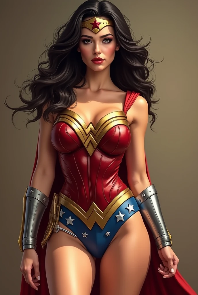 Wonder woman, posing, big thighs