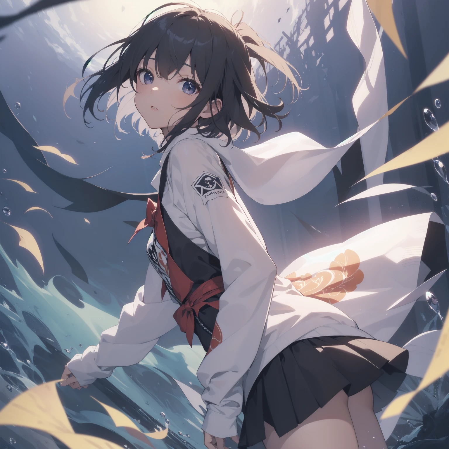 ultra-absurdres-Top quality by artist God, ultra-detailed, high resolution, anime moe artstyle, best anime 8k konachan wallpaper, pixiv contest winner, pool:2810, perfect anatomy,break, 1girl, ninja, (Please draw a girl walking sleepily alone. )break,(Solo,little female, 13-year-old:1.3),Full limbs, complete fingers,(very short hair), short cut, flat chest, , small butt, small black eyes, beautiful detailed eyes, well-proportioned iris and pupils, expressive eyes, highres detailed hair, soft expression, shorts,(Detailed Lighting), (Detailed background), night, in the meadow. break,super detailed skin, Best cinematic lighting powered by famous artist, 8k,beauty illustration,photoshop_(medium),very aesthetic,break,((artist:ayu_(mog) )), artist:clamp ,artist:carnelian ,artist:kantoku ,
