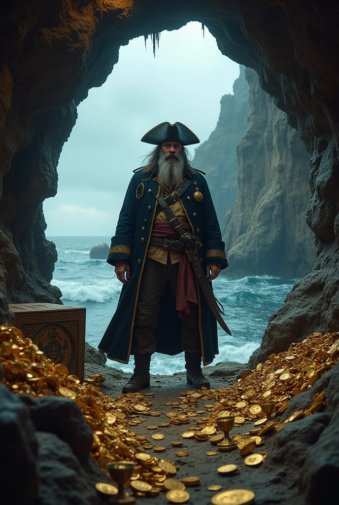 Create pirate Morgan by hiding his treasure in Morgan's cave
