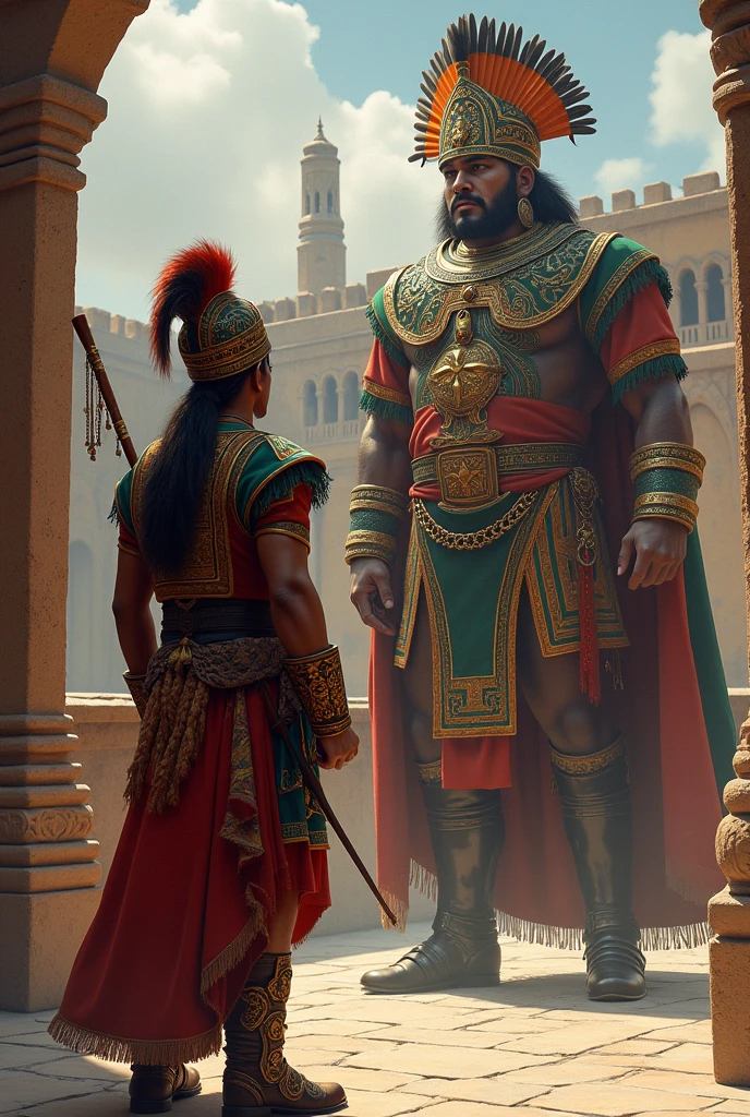 character from the play Ollantay who was dressed in the Inca commander's costume and the Inca Pachacútec and the Inca expelled him from Cuzco