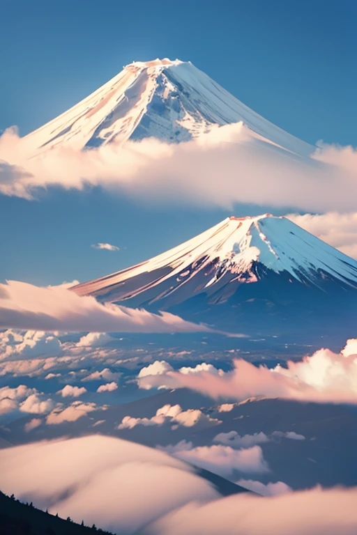 Mount Fuji is cloudy