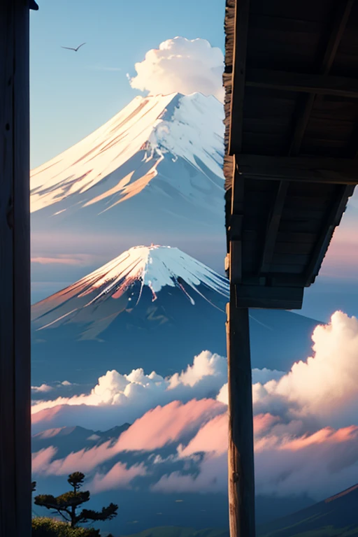 Mount Fuji is cloudy