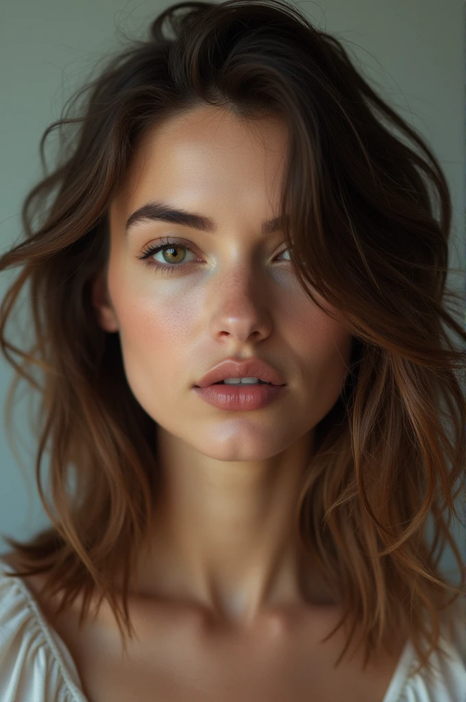 A woman with medium-long brown hair