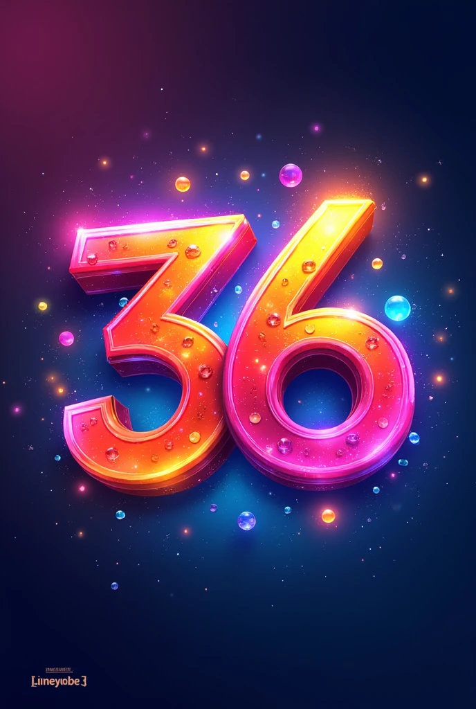 Logo with number three and six, colour full