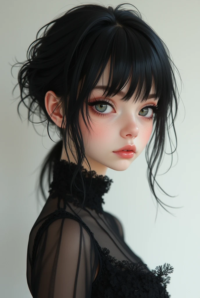 Make me a black haired femboy