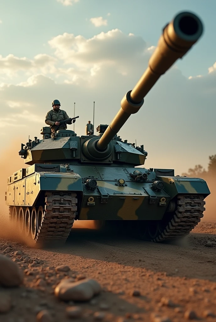(Highest quality、masterpiece、8k))、Mechanically correct、Very detailed、High resolution、Cinematic lighting、Realistic、Intricate details、((Dynamic composition))、Armored Tank、camouflage