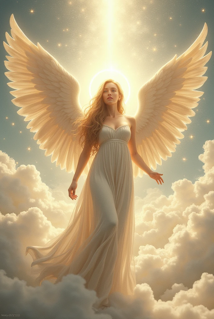 Make a drawing of an angel 