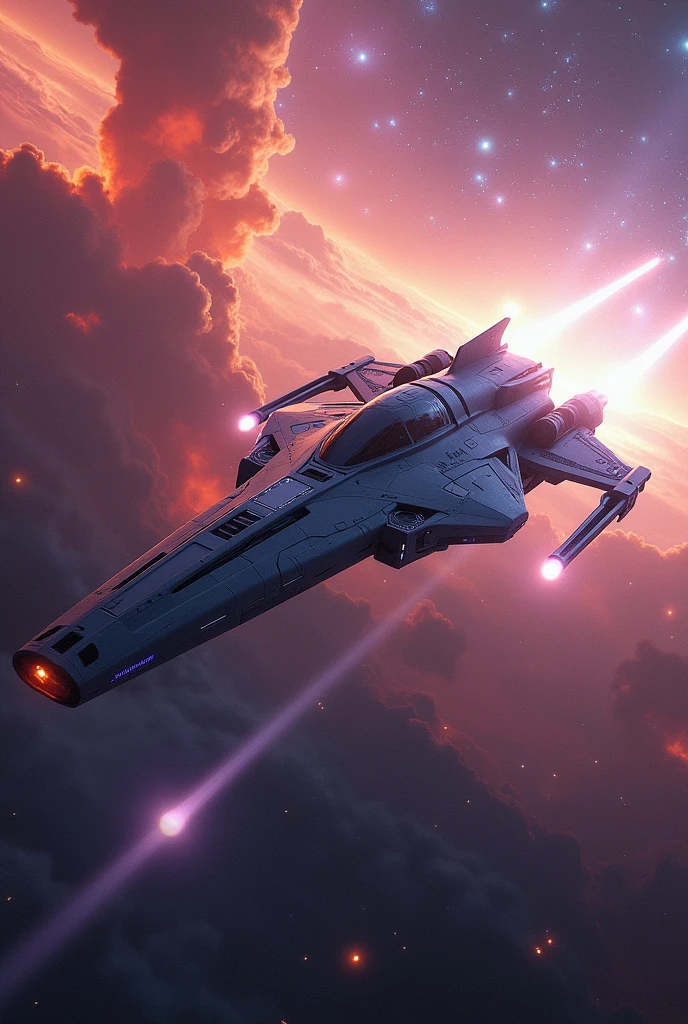 Super space ship in nebula star