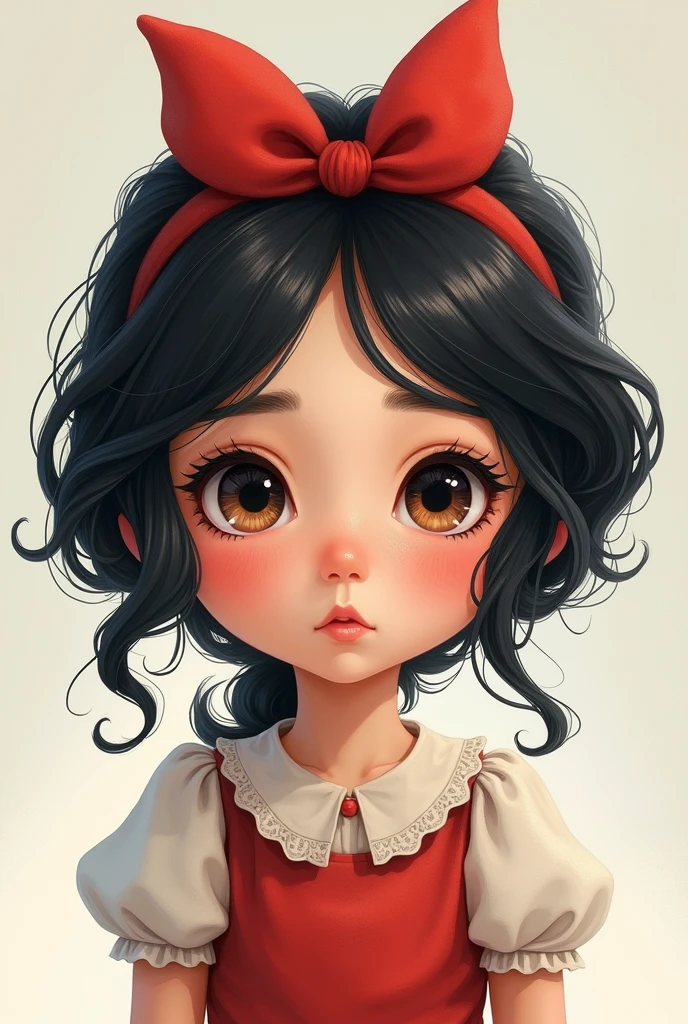 work of art,(best qualityer, illustration,face detailed:1.3),(1 girl,standing alone:1.3),beautiful detailed eyes Snow White baby