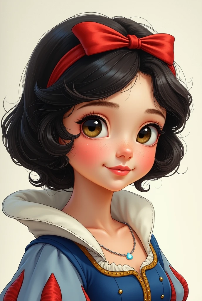 work of art,(best qualityer, illustration,face detailed:1.3),(1 girl,standing alone:1.3),beautiful detailed eyes Snow White baby
