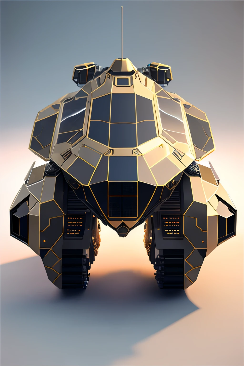 transparent armored tank, 360 degree beam cannon, solar panels, stealth type, recognition obstruction, shading effects, gradation magic effects, (ultra detailed, absolutely resolution, best quality:1.3), 2.5D, delicate and dynamic, graphic CG digital art
