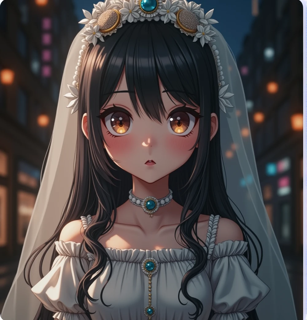 Cute anime boy big eyes suit