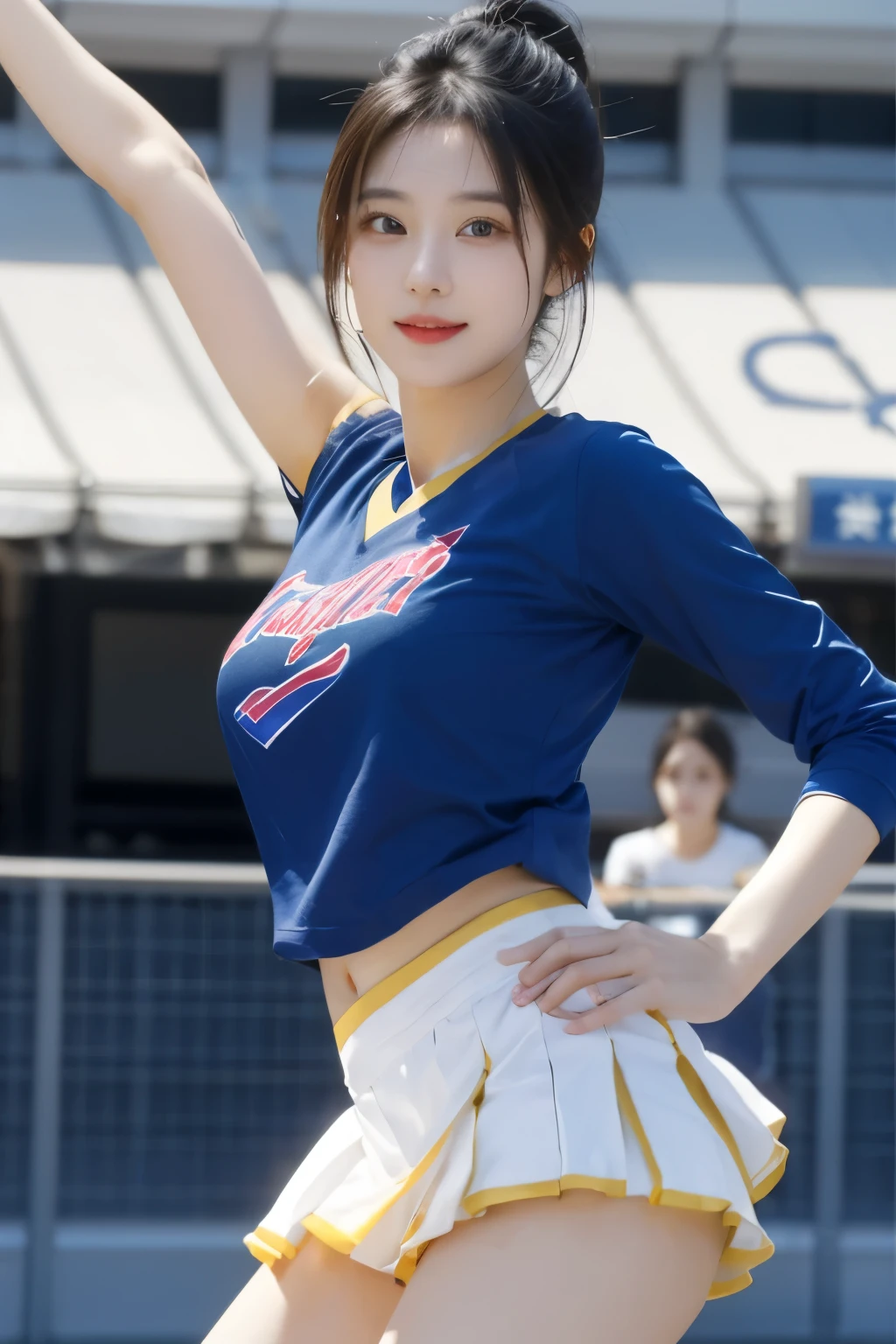 masterpiece、Highest quality、Detailed face、Japanese women、Woman in her 20s、Cheerleader、Dynamic pose