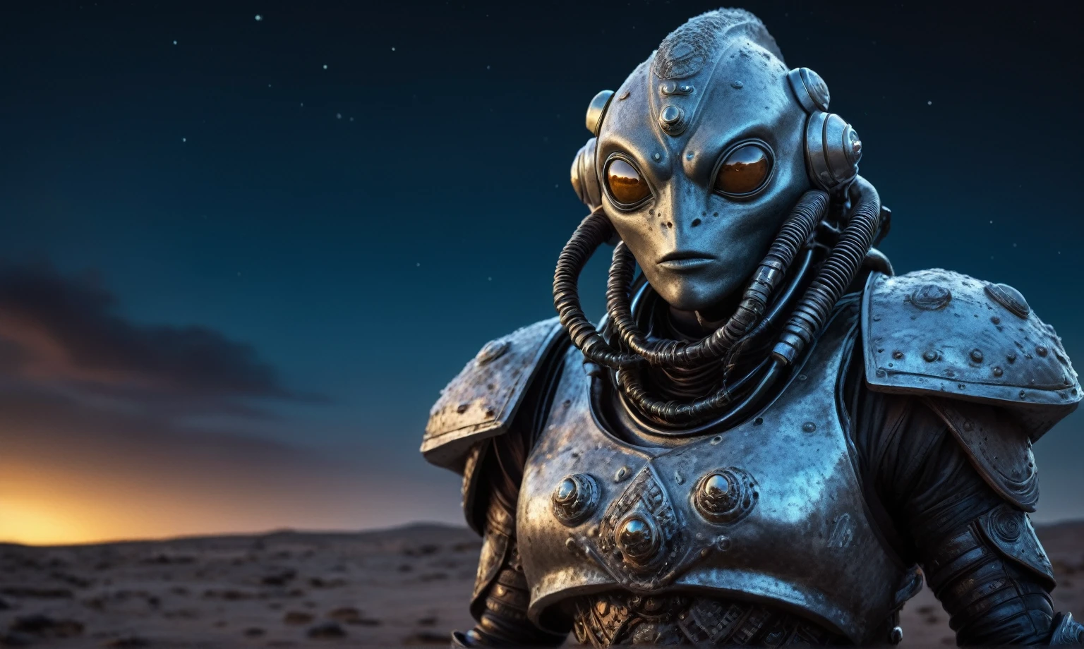 full body length shot,nerd graphite  Alien Entity,native africa slave ,azctec Finnish Lapland,Cinematic,soft colors, Technicolor,natural skin textures, hyper realism, hyper detailed,Extremely detailed,High contrast,Masterpiece,Realistic,Ultra Detailed, intricate details,realistic humid leather,extremely intricate details,Epic Realistic, cinematic style, irina yermolova,high contrast,hdr,extremely detailed, [deep night landscape],masterpiece, intricate details, eyes extremely detailed, high detailed eyes,8k resolution,retina, Nikon Z9,Egypt, Pisces, transition between two art styles,full body length, Double contact, X-ray, Creative, vivid light, fantasy, Abstract, Surrealism, super detailed, high resolution,insanity national folk wear,skin  almost translucent, gothic elements,Mestichino,Light particles,chaos,starfish's leather,"(The best lighting, dark, dramatic), terror.),(fish eyes,  Crazy trooper  Robot USSR , and helmet Style, tongs in hands, Tv head, pinhead, Rusty, Ambient in a meteorite crater super detailed, 