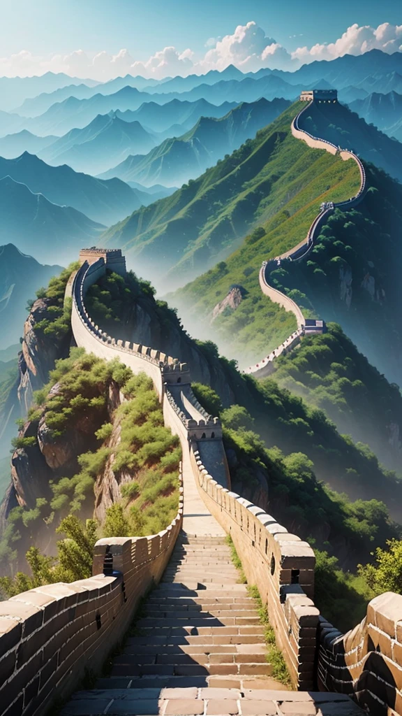 What led to the construction of the Great Wall of China, and how long did it take to build?
