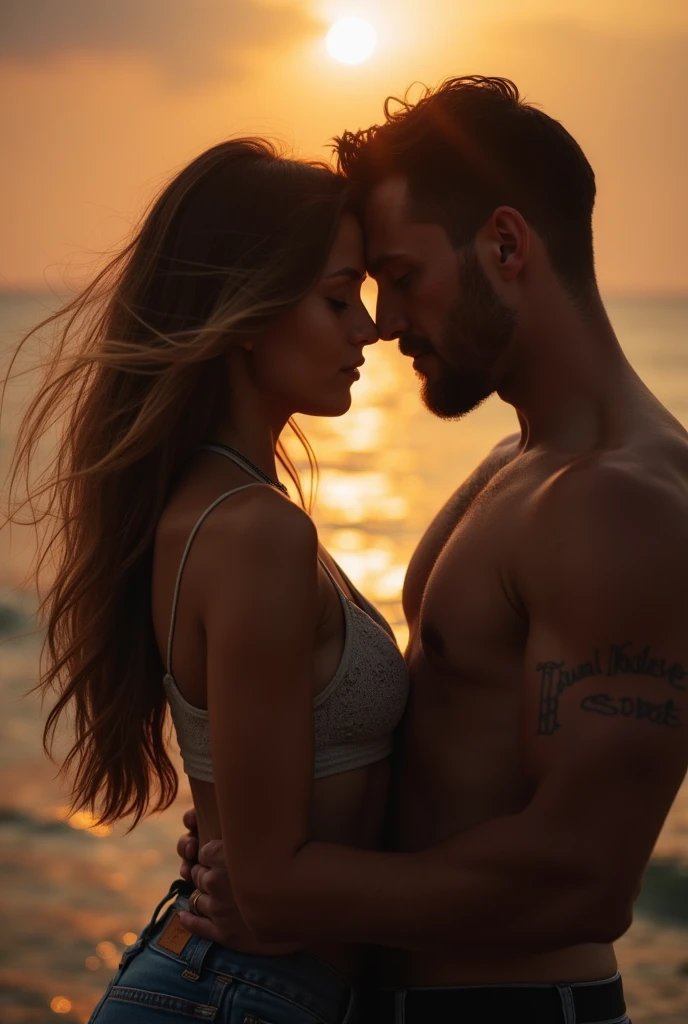 A woman with a man spurt
