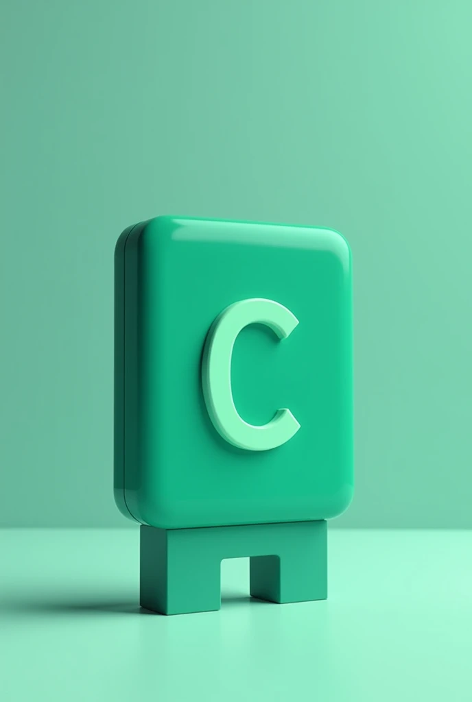 A green USB stick with the letter C on it