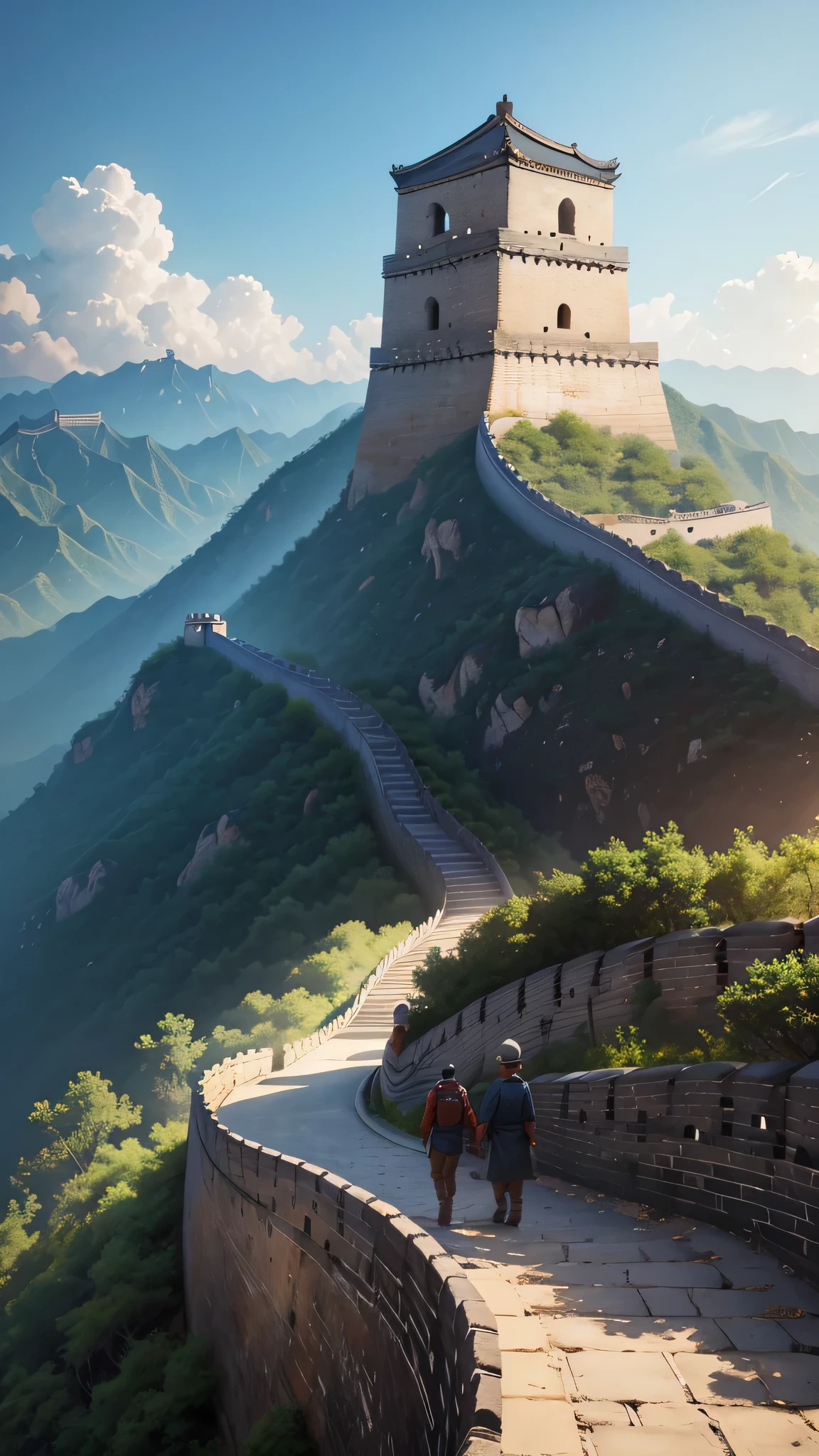 What led to the construction of the Great Wall of China, and how long did it take to build?