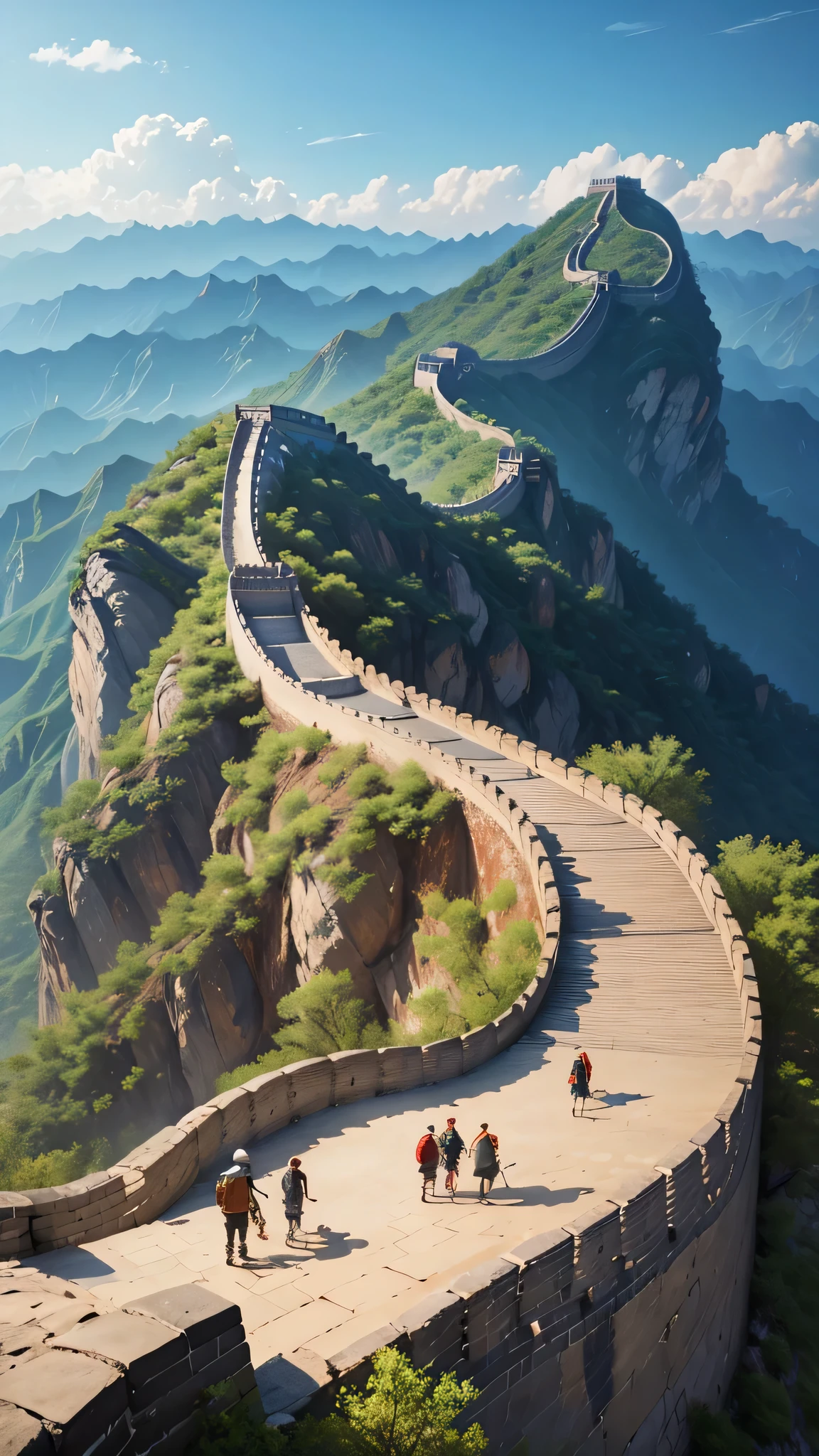 What led to the construction of the Great Wall of China, and how long did it take to build?