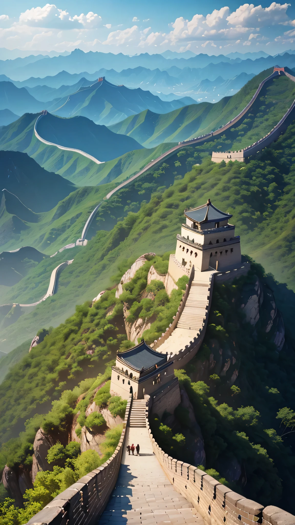 What led to the construction of the Great Wall of China, and how long did it take to build?