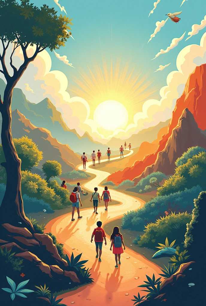 Create poster drawing about
the key words from the mission and vision statements:
Mission:
- Expand opportunities
- Purposeful life
- Empowering
- Outcome-based education
- Nurturing learning environment
Vision:
- Productive
- Future-ready
- Sustainable development
- Better tomorrows
- To graduate