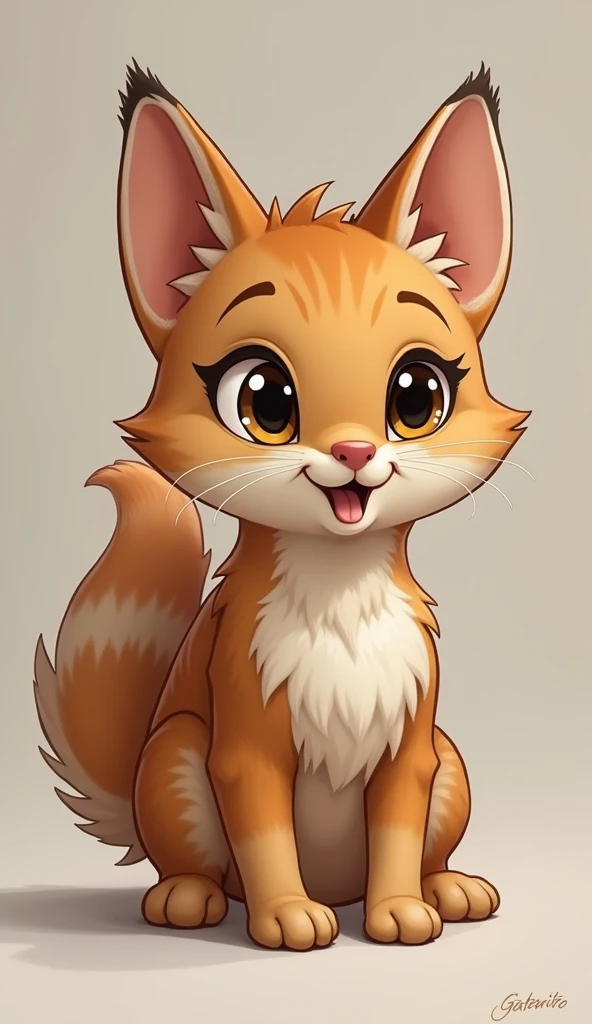 I want you to create an animal with the following description:
Name: Gaterrito.
Appearance:
Size: little, similar to a kitten or small breed puppy.
body: Compact, with a structure similar to that of a cat, but with a slightly more robust constitution, like that of a small dog.
paws: Short and delicate, Combining the agility of a cat with the stability of a dog.
ears: Medium long and pointed, A cross between the erect ears of a cat and the slightly drooping ears of a dog..
eyes: big ones, expressive and round, with the depth of a dog's eyes and the curious sparkle of a cat's eyes.
snout: little y suave, with a shape intermediate between the snout of a dog and the short snout of a cat.
cola: Long and soft fur, like a cat's, but a little thicker, similar to that of some small dog breeds.
fur: soft and fluffy, with colors that could vary between the typical shades of cats (like the tabby or the bicolor) and the most common color combinations in dogs.
Behavior:
Character: Sweet and playful, combining the independence of a cat with the loyalty and sociability of a dog.
sounds: It makes a sound that is a mix between a soft meow and a small bark., a kind of "meow-bark" adorable.
Skills: Can climb like a cat, but he is also a good runner like a dog. He likes to cuddle like a cat, but he also enjoys going out for a walk like a dog.
This little cat would be the perfect pet for those who love both cats and dogs., offering the best of both worlds in a tender and compact being.