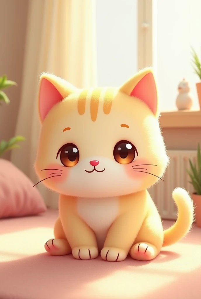 Cute little cube cat