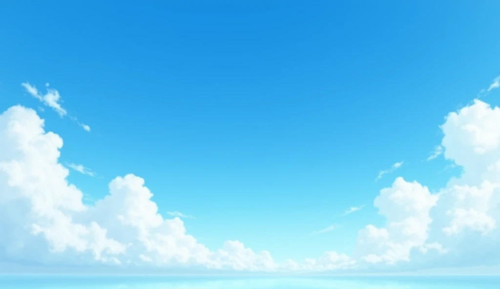 Deep blue sky、White Cloud、Clean background image