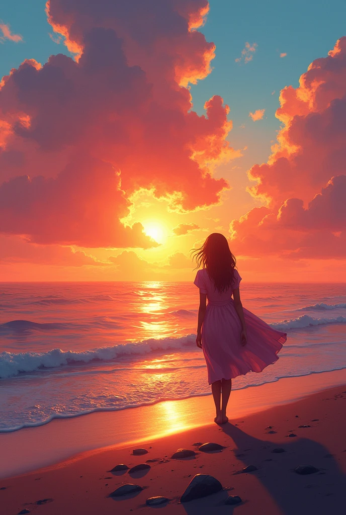 Paint鸦, Paint, Petra Cortright's comics, best quality, masterpiece, Sunset Artwork, representative work, Official Art, professional, Extremely complex and detailed, 8K, Sunset Art, Colorful background