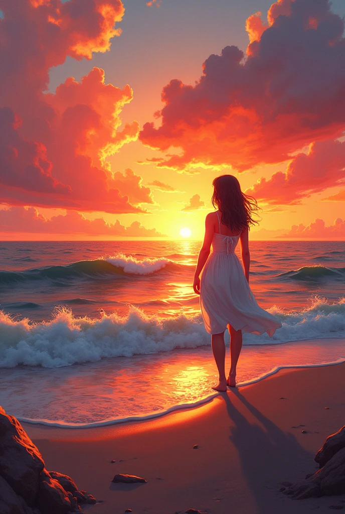 Paint鸦, Paint, Petra Cortright's comics, best quality, masterpiece, Sunset Artwork, representative work, Official Art, professional, Extremely complex and detailed, 8K, Sunset Art, Colorful background