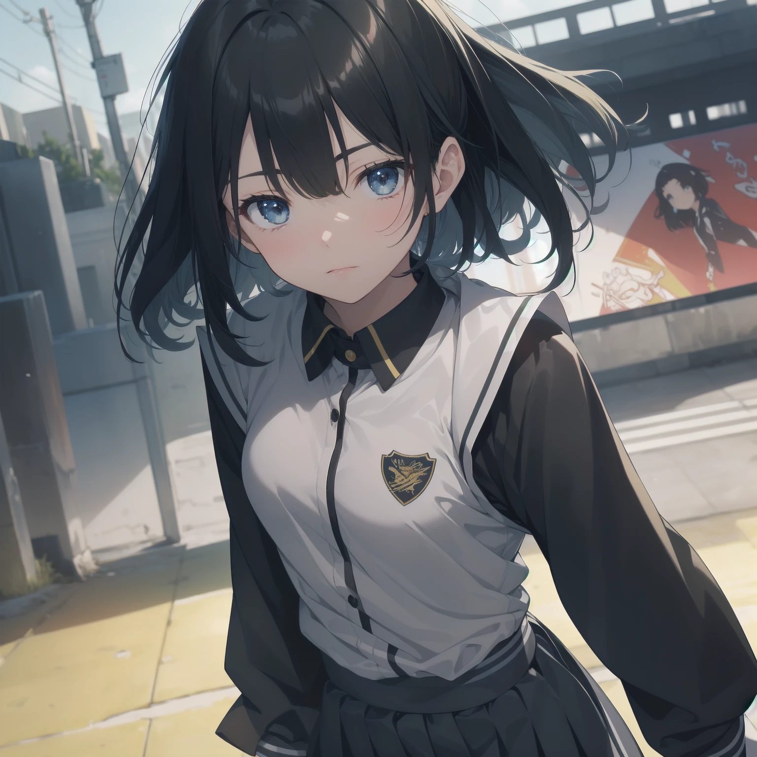 ultra-absurdres-Top quality by artist God, ultra-detailed, high resolution, anime moe artstyle, best anime 8k konachan wallpaper, pixiv contest winner, pool:2810, perfect anatomy,break, 1girl, (Please draw a girl walking sleepily to school alone. )break,(Solo,little female, 13-year-old:1.3),Full limbs, complete fingers,a junior high school student, (very short hair), short cut, flat chest, , small butt, small black eyes, beautiful detailed eyes, well-proportioned iris and pupils, expressive eyes, highres detailed hair, soft expression, salor school_uniform, sailor collar, serahuku, bow, pleated skirt,(Detailed Lighting), (Detailed background), in the School commute route. break,super detailed skin, Best cinematic lighting powered by famous artist, 8k,beauty illustration,photoshop_(medium),very aesthetic,break,((artist:ayu_(mog) )), artist:clamp ,artist:carnelian ,artist:kantoku ,