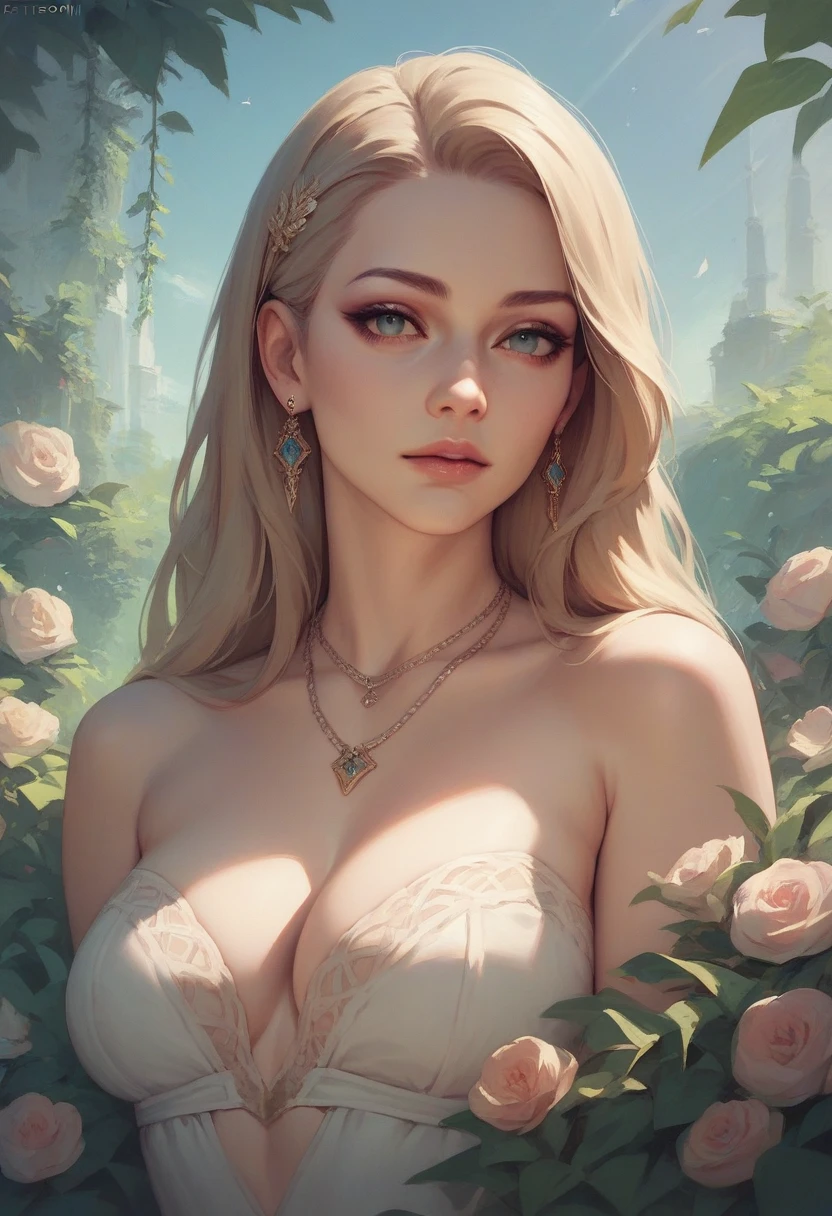 (top quality,4K,8 K,a high resolution,masterpiece:1.2),super detailed,(realistic,photorealistic,photo-realistic:1.37),detailed and beautiful eyes,thick and beautiful lips,very detailed eyes and face,long eyelashes,[USA, bright colors,soft natural light,romantic atmosphere,bright flowers, flowy dress,feminine and elegant pose,Happy and confident look, Haute Couture Style, Dreamy landscapes, Artistic portrait, quality of art printing, oil painting techniques, impressionistic style.