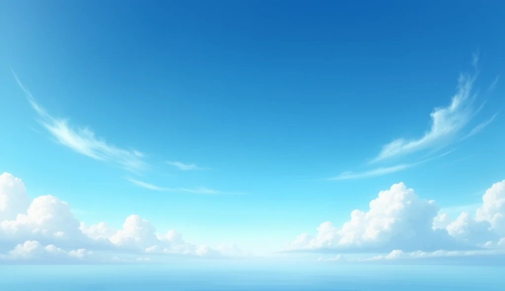 Deep blue sky、White Cloud、Clean background image、real picture,Realism