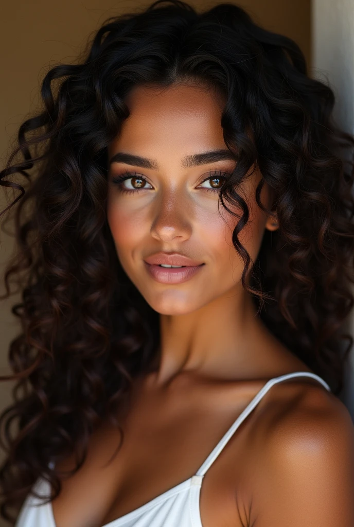 (((jeune fille magrébine, 18 ans))), ((seule)), (((cheveux noirs curly hair))), ((cheveux beaux et brillants)), ((cheveux longueurs épaules)), (yeux couleur noisette), (((grands yeux))), ((arabe marocaine)), (((charmante et innocente))), ((curieuse)), (regard mignon), ((longs cils)), ((yeux en amandes)), (mâchoire carré), ((regard intense et chaud)), ((mignonne)), (((eyeliner noir))), (((rouge à lèvres rouge foncé))), ((vernis blanc sur les mains et les pieds)), ((lèvres pulpeuse)), ((courbes sexy)), ((jambes douces)), ((fesses rebondis et douces)), ((faux ongles blancs)), ((abdominaux tracés)), (abdominaux visibles), ((vernis blanc)), ((grande et belle)), ((taille fine)), ((taille mannequin)), ((cul parfait et divin)), ((seins parfait et divin)), ((corps de déesse)), (((corps parfait))), ((belles jambes lissent)), (belles mains), (beaux pieds), (sensuelle), (((sublime))), (meilleure qualité), 8k ultra HD, haute résolution