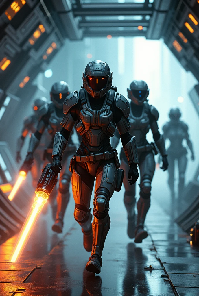 A group of soldiers who fight evil in space