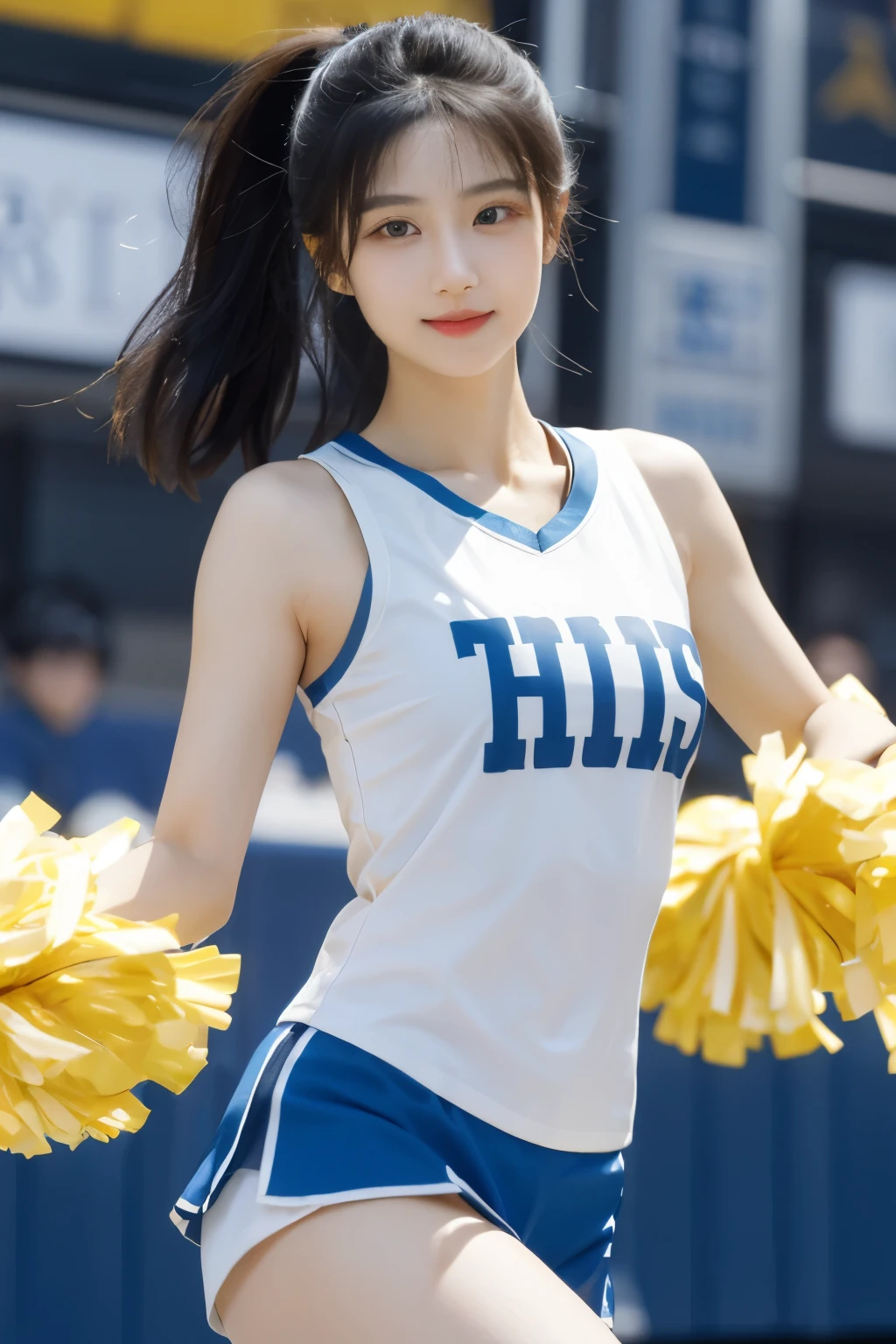 masterpiece、Highest quality、Detailed face、Japanese women、Woman in her 20s、Cheerleader、Dynamic pose