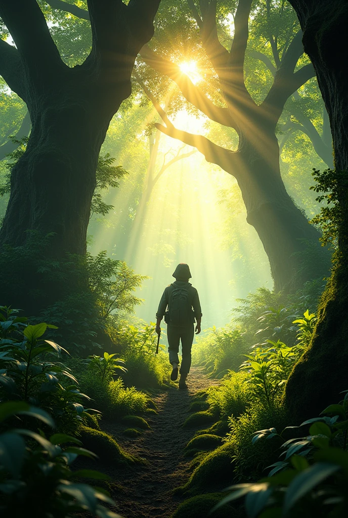 Location: Dense Forest, Daytime in cinematic image