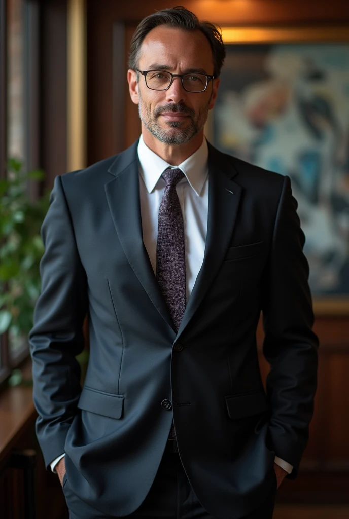 Jorge Van Rankin in a suit and tie and he is the boss and owner of the H corporation . IN . D . s.