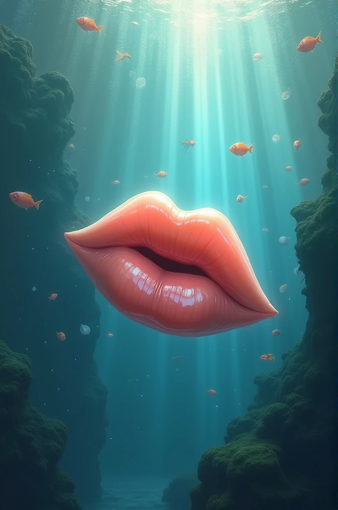 lips under the sea