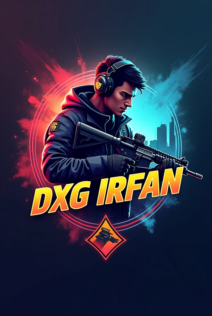 Freefire character gaming logo name dxg irfan