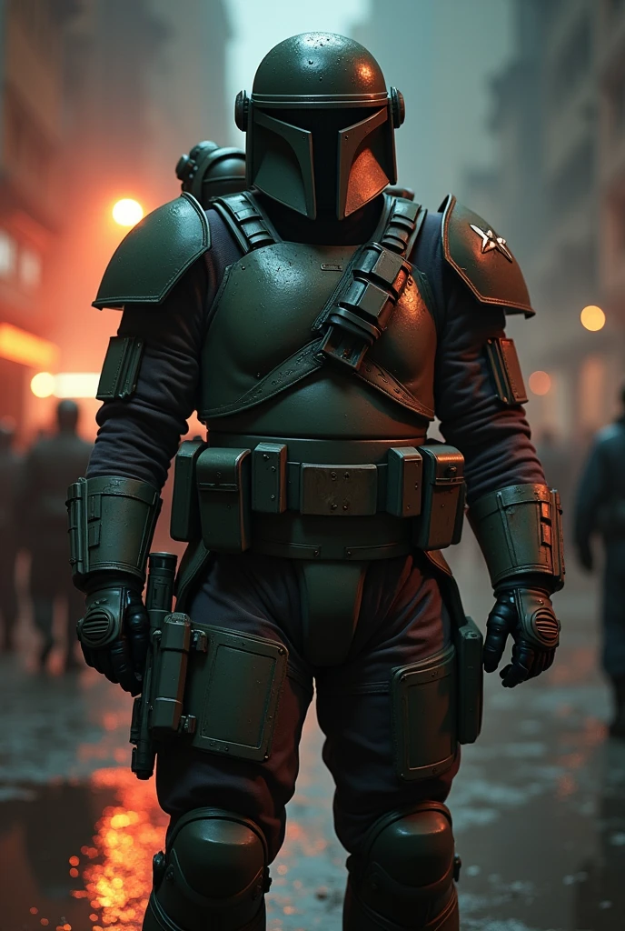 a fat spartan soldier in the world of stranger things series