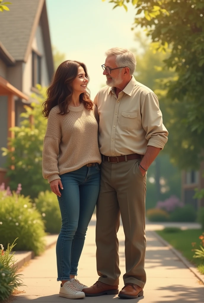 My friend with her dad