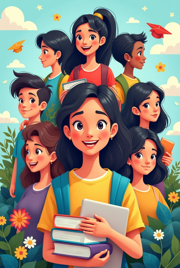 Create Easy Poster drawing about the mission and vision  of every Student To  Expand opportunities and Empowering and Nurturing learning environment and ProductiveAnd Future-ready and Sustainable developmentAnd Better tomorrows and  To graduate 
